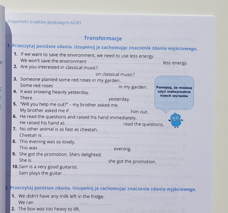 Znajomość Funkcji Językowych ćwiczenia Pdf Znajomość środków językowych