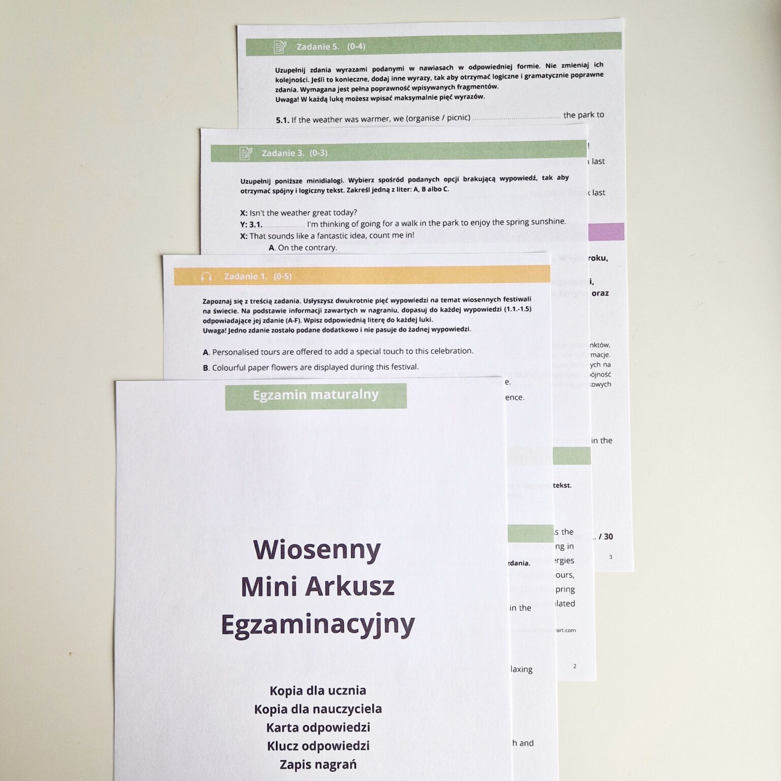 Wiosenny Mini Arkusz Egzaminacyjny do E8