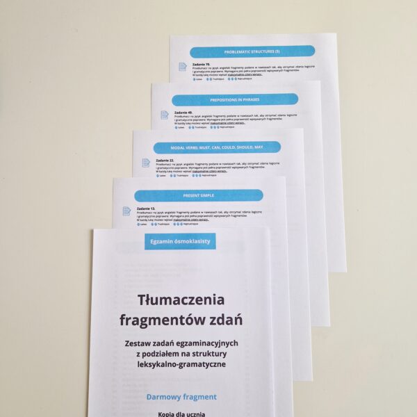 Tłumaczenie fragmentów zdań (fragment)